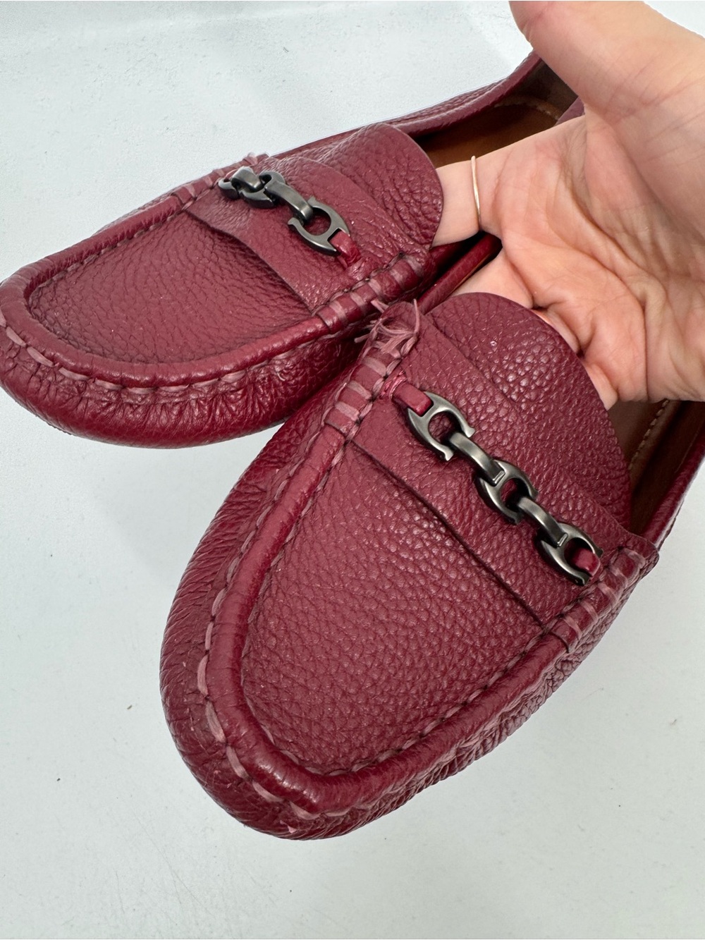 Coach Crosby Turnlock Driver Leather Loafer Size 7.5B - Picture 4 of 11